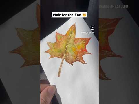 Easy Satisfying Fall/Autumn Leaf 🍁 Painting For Beginners #art shorts#smallbuissness#artandcraft