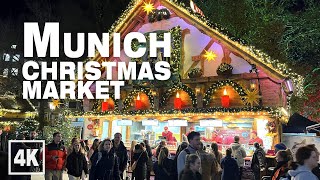 Munich Christmas Market 2024 Opening Day • 4K 60 fps HDR ASMR