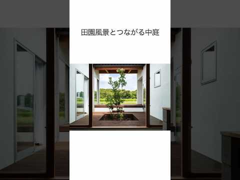 田園風景を借景とした平屋のコートハウス　#shorts #housedesign #中庭 #平屋