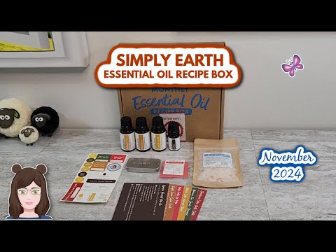 SIMPLY EARTH Essential Oils Recipe Box!  Gift Giving!  November 2024