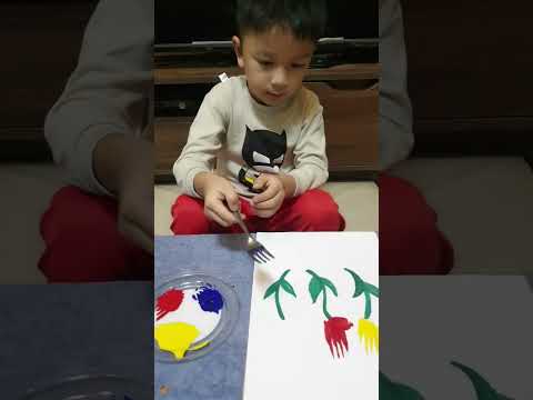 painting 3 flowers #shorts #youtubeshorts #viralshorts #painting