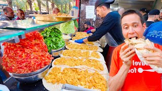 Street Food Paradise in Syria!! 🇸🇾 $1 FALAFEL MOUNTAIN SANDWICH in Aleppo, Syria!!