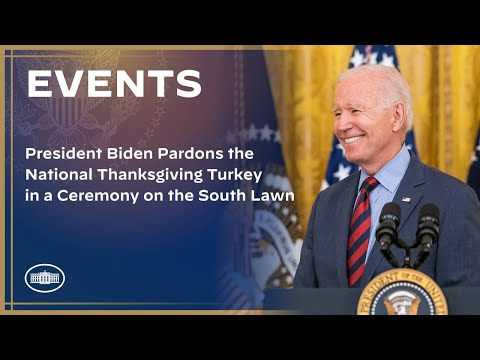 President Biden Pardons the National Thanksgiving Turkey in a Ceremony on the South Lawn