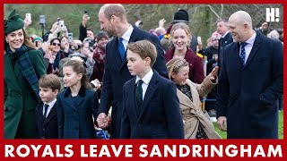 Royal Family in HIGH SPIRITS as they leave Sandringham | HELLO!