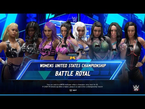 AWA knockdown live WWE 2K24: 8 women battle royal for the United states womens championship match