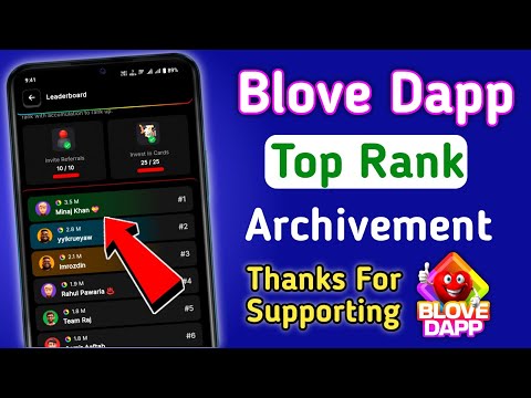 Blove Dapp Top Rank Achievement Tricks ! Thanks for supporting my all team members