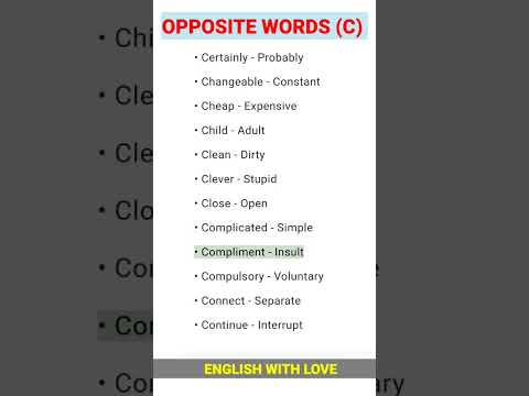 improve english #vocabulary #improvenglish #oppositewords