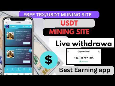 New Trx / USDT Earning platform | fast login 50 dollar | longtime trusted USDT Mining site