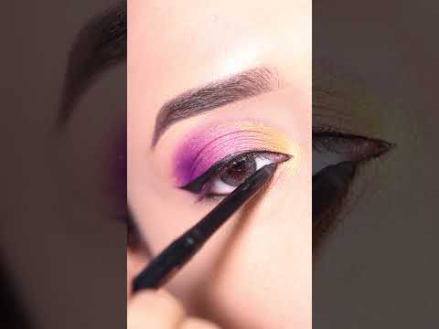 #shorts Purple and Golden Simple Eyeshadow Look || Shilpa