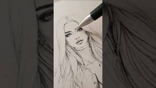 How to Sketch Beautiful Long Hair #hairdrawingtutorial #drawingtutorial #hair