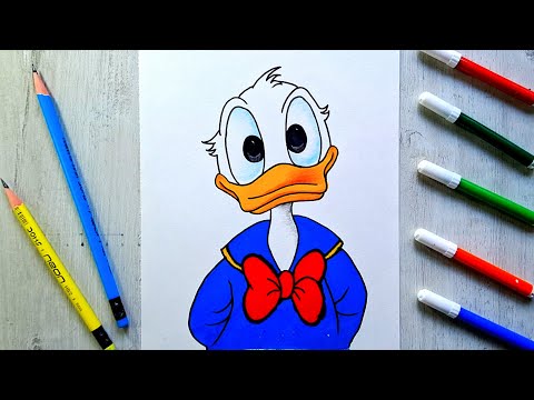 Donald Duck Drawing | Easy drawing for everyone | Drawing ideas | Kisholoy