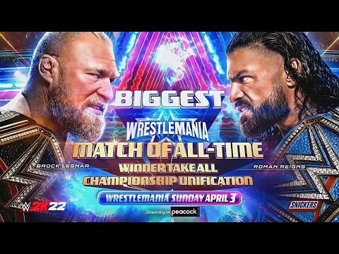 WWE WrestleMania 38 Official And Full Match Card ( Old Section Gold ) HD