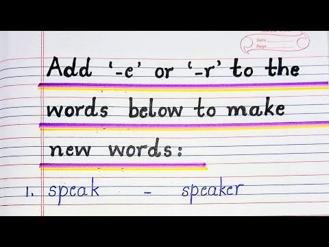 Add ' -er ' or ' - r ' to the words to make new words