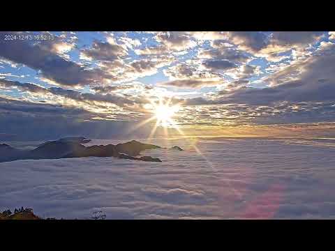 阿里山即時影像-二延平步道-夕陽縮時 2024-12-13 | Sunset and Cloud-sea Timelapse Eryanping Trail, Alishan, Taiwan