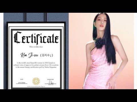 "BLACKPINK's Jisoo Crowned 'Most Beautiful Woman in the World' 2024!"