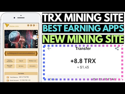 New TRON-CFD | Free TRX Mining Website Today | New TRX Mining Site | TRON Earning Apps 2024