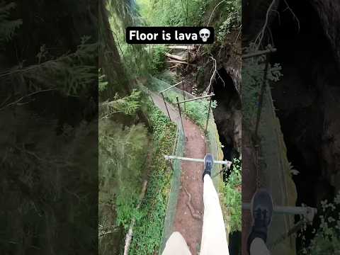 Floor is lava above an abandoned mine😳 #floorislava #parkour #parkourvideos