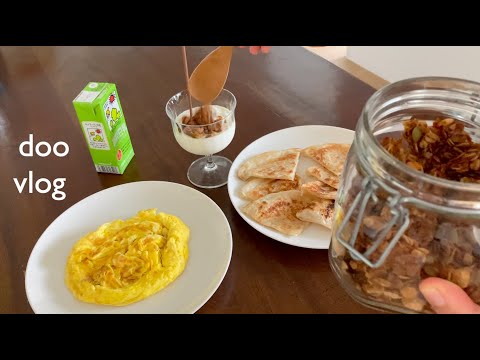 [doo vlog] | 'Parasite' Jjapaguri | Blueberries smoothie | Simple breakfast | SG vlog | 新加坡的日常