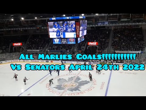 ALL 3 TORONTO MARLIES GOALS LIVE VS Bellville Senators on April 24th 2022!!!!!!  🚨🚨🚨