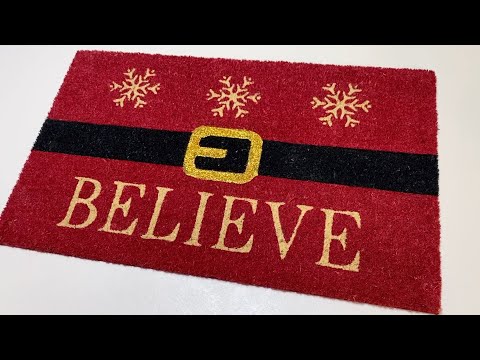 Believe Coir Christmas Holiday Doormat