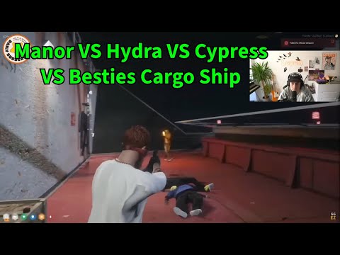 Louuis Reacts to Manor VS Hydra VS Cypress VS Besties Cargo Ship | NoPixel 4.0 GTA RP