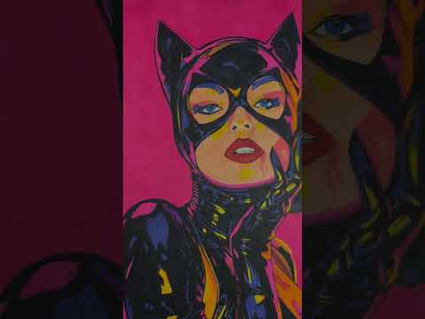 Catwoman Pop Art #catwoman #holidayswithyoutube #popart #arr