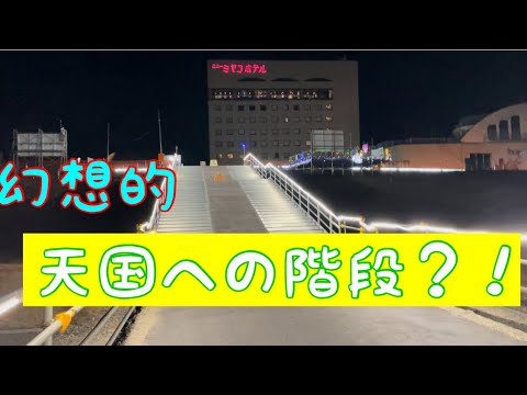 【幻想的な橋】歩行者専用橋　足利中橋工事による仮設の橋イルミネーション#イルミネーション #橋　#幻想的 #足利市　#中橋　#渡良瀬川 #栃木県 #足利駅