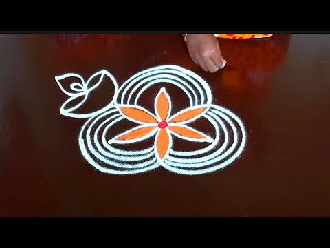 3*2 dots kaarthigai madam special Rangoli 🪷 vilakku kolam 🪷 thipkiyanchi rangoli🪷 small muggulu