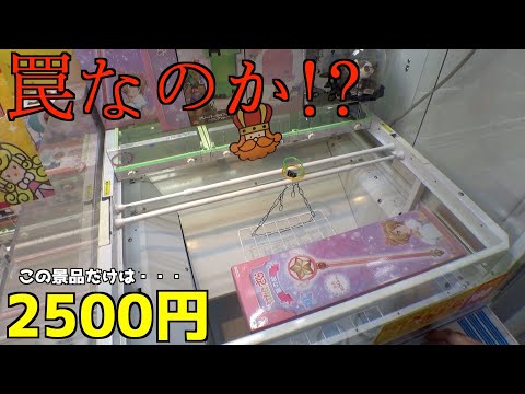 突然2500円の景品が置いてあったクレーンゲームやってみた