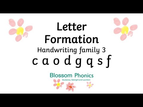 Blossom Phonics: Letter Formation: Letter Family 3