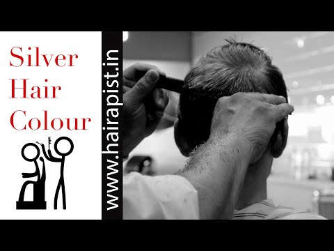 Men hair colouring from golden to silver.