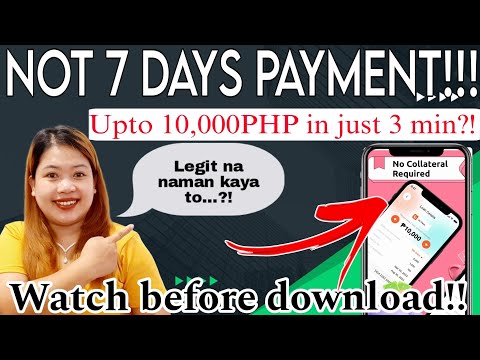 NEW LOAN APP!! UPTO 10,000 PWEDE HIRAMIN NOT 7 DAYS!! LEGIT KAYA? ALAMIN...