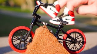 BMX Kinetic Sand | Unboxing BMX Dirt Jump | Tech Deck | BMX Finger | Flick  Tricks Dirt