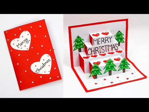 DIY Christmas pop-up card / Christmas greeting card making easy / Merry Christmas card