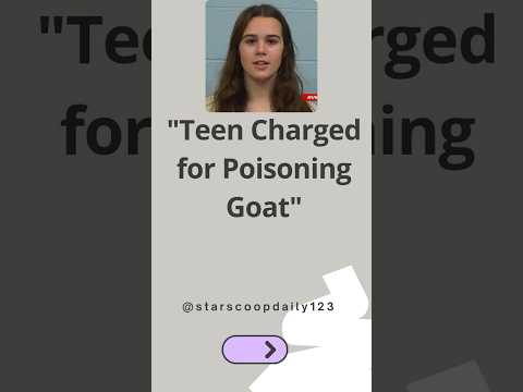 Teen Charged for Poisoning Goat #AnimalCruelty #CrimeNews #JusticeForWillie