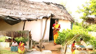 Pachimirchi Pappu, Kakarakaya Fry, White Rice || Dal, Bitter Gourd Fry | Traditional Village Cooking