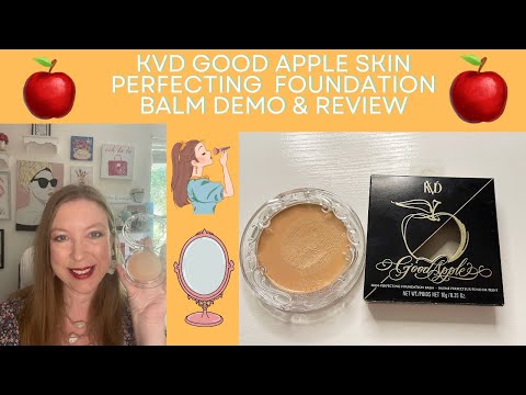 KVD Good Apple Skin Perfecting Foundation Balm; Demo & Review #foundation #kvdbeauty #makeup #demo