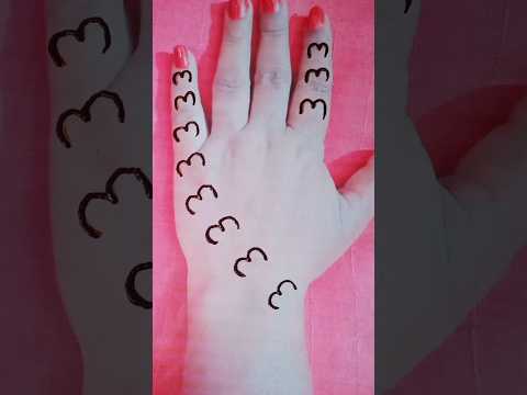 3 Numbers Easy Simple Mehndi Design #mehndi #mehndiwali #easymehndi #youtubeshorts #shorts #viral