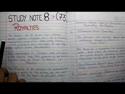 #73 Royalties | Financial Accounting | CMA | CMA Inter | CA | CA Inter |