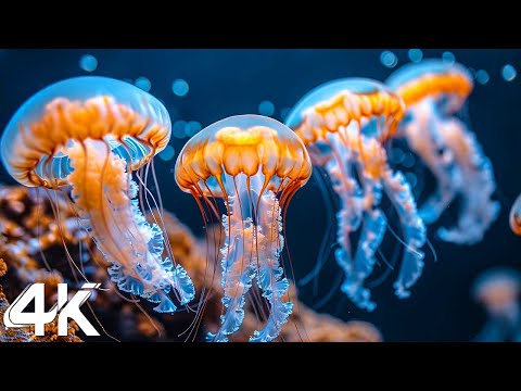 Aquarium 4K VIDEO ULTRA HD 🐠 Beautiful Coral Reef Fish - Relaxing Sleep Meditation Music