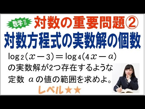 対数方程式の実数解の個数