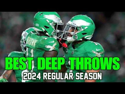 Jalen Hurts 2024 Highlights 🦅🔥 ALL DEEP THROWS (20+ yards) BUT they keep getting BETTER & BETTER!