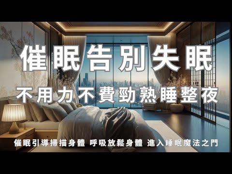 催眠引導 I 告別失眠中文助眠減輕焦慮 克服消極情緒 I 身體掃描 引導呼吸放鬆身體進入深層睡眠魔法之門