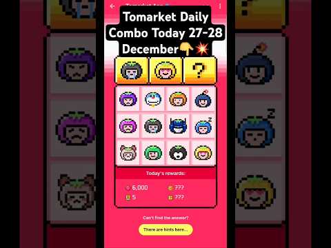 Tomarket Daily Combo Today 27 December | Tomarket Combo Today | Tomarket Today Combo #tomarket