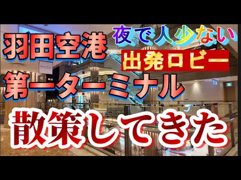 【羽田空港】残り数便しかない夜に散策！羽田空港第１ターミナル　Haneda Airport