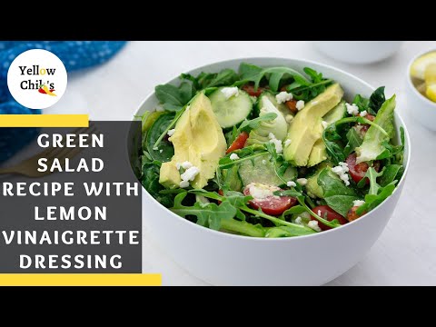 Easy Green Salad Recipe with Tangy Lemon Vinaigrette!