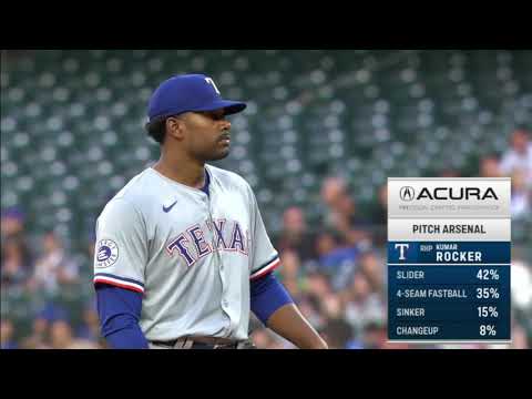 Kumar Rocker MLB debut strikeout highlights vs. Mariners (7 K's) 9.12.24