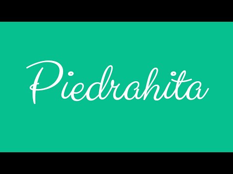 ✎ Piedrahita ✎ English Cursive Handwriting Tutorial