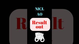 NICL AO result out | NICL AO 2024  #shorts #short #ytshort #nicl #sarkarinaukri #viral #trending