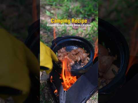 Camp Cooking Recipe: Claypot Ginger Spring Onion Chicken #campcooking #campfirecooking #campfire